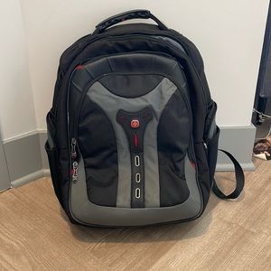 SwissGear black backpack.